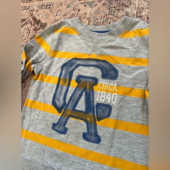 Cherokee Gray and Yellow Striped Kids Tee with Blue Accents - Picture 2 of 3